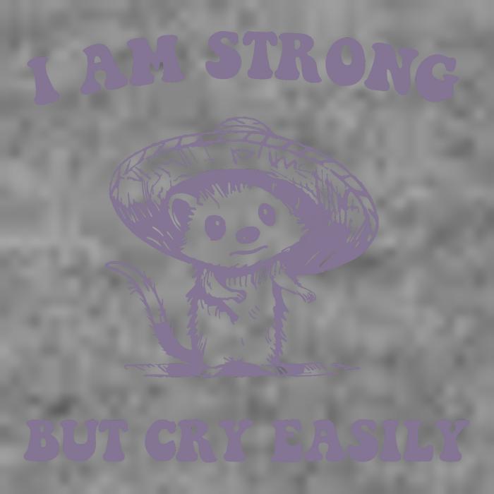 I Am Strong But Cry Easily Retro Tall Hoodie