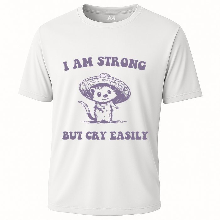I Am Strong But Cry Easily Retro Performance Shirt