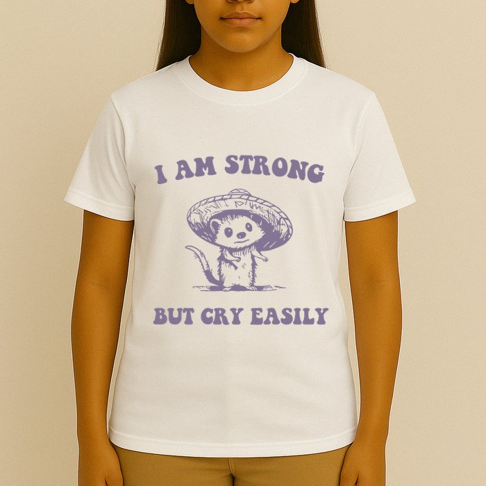 I Am Strong But Cry Easily Retro T-Shirt