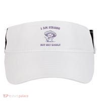 I Am Strong But Cry Easily Retro Adult Drive Performance Visor