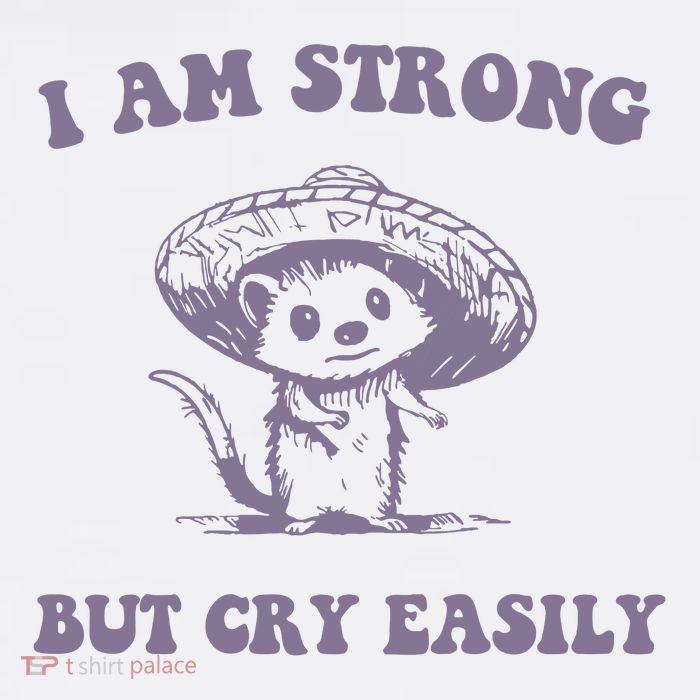 I Am Strong But Cry Easily Retro Flatbill Hat