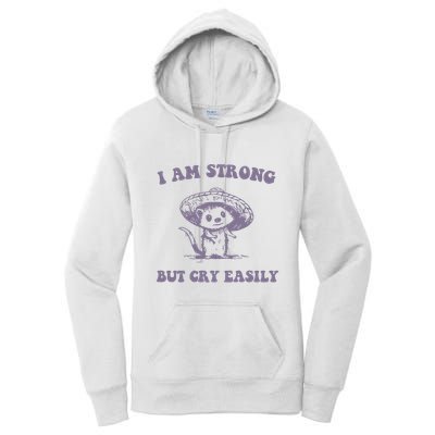 I Am Strong But Cry Easily Retro Women's Pullover Hoodie