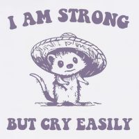I Am Strong But Cry Easily Retro Mesh Reversible Basketball Jersey Tank