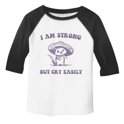 I Am Strong But Cry Easily Retro Toddler Fine Jersey T-Shirt