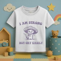 I Am Strong But Cry Easily Retro Toddler T-Shirt