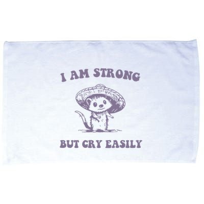 I Am Strong But Cry Easily Retro Microfiber Hand Towel