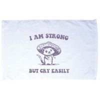 I Am Strong But Cry Easily Retro Microfiber Hand Towel