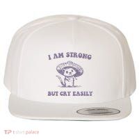 I Am Strong But Cry Easily Retro Wool Snapback Cap
