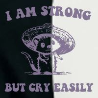 I Am Strong But Cry Easily Retro Infant Baby Jersey Bodysuit