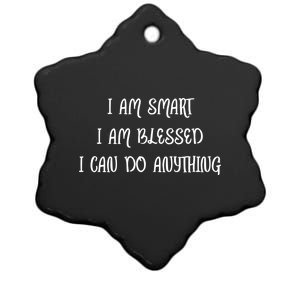 I Am Strong Blessed I Can Do Anything Positive Affirmation Gift Ceramic Star Ornament