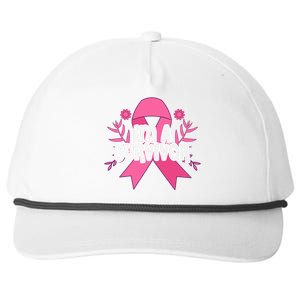 Im A Survivor Breast Cancer Awareness Ribbon Snapback Five-Panel Rope Hat