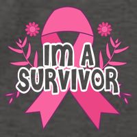 Im A Survivor Breast Cancer Awareness Ribbon Vector Backpack