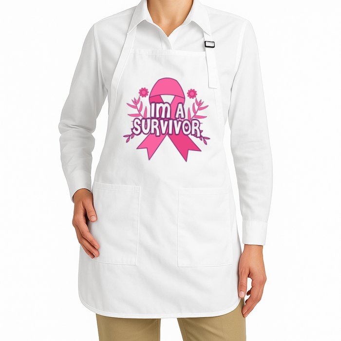 Im A Survivor Breast Cancer Awareness Ribbon Apron