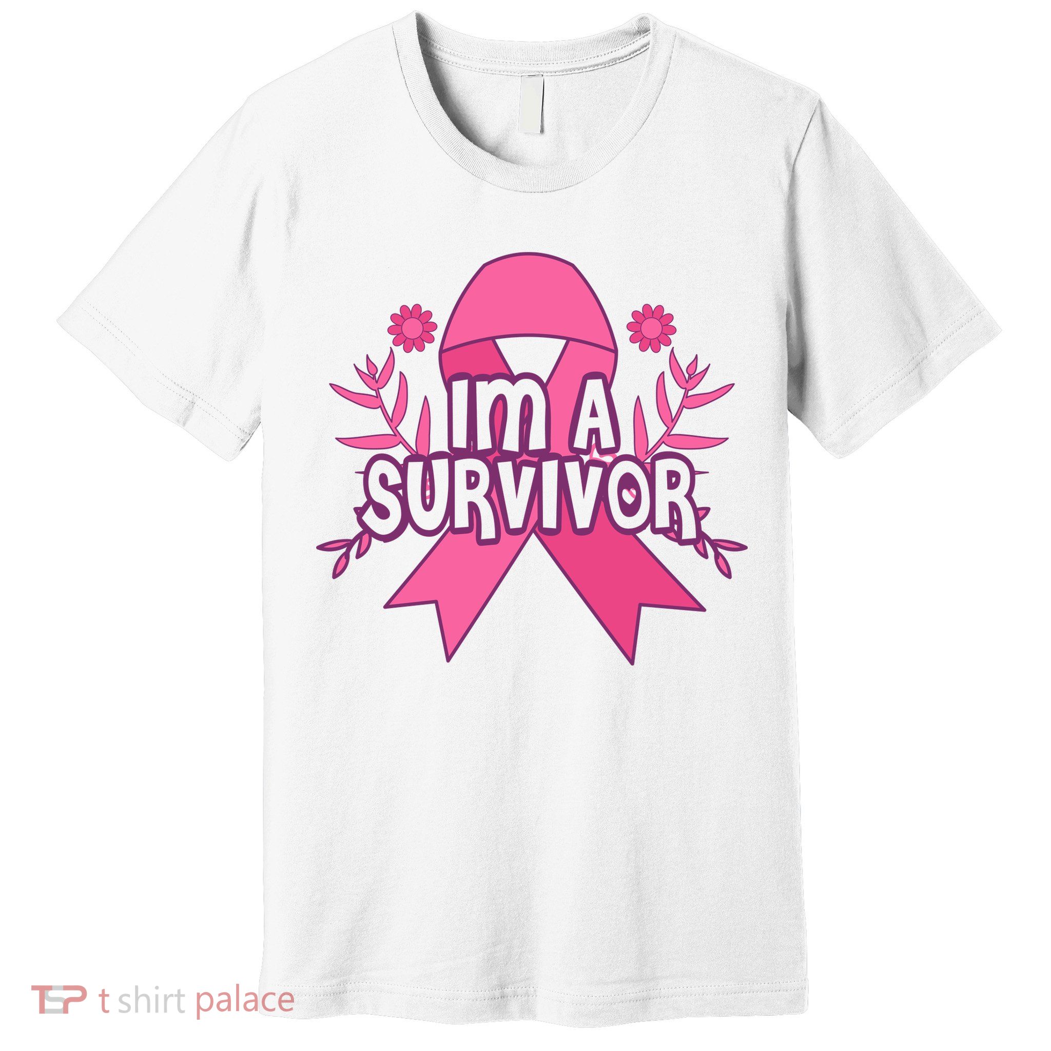 Im A Survivor Breast Cancer Awareness Ribbon Premium T-Shirt