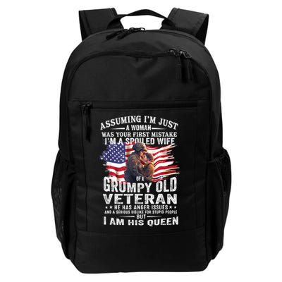 IM A Spoiled Wife Of A Grumpy Old Veteran Husband Wife Backpack