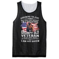 IM A Spoiled Wife Of A Grumpy Old Veteran Husband Wife Mesh Reversible Basketball Jersey Tank