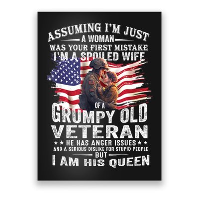 IM A Spoiled Wife Of A Grumpy Old Veteran Husband Wife Poster