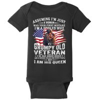 IM A Spoiled Wife Of A Grumpy Old Veteran Husband Wife Baby Bodysuit