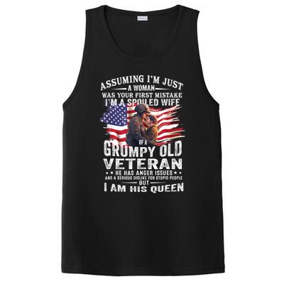 IM A Spoiled Wife Of A Grumpy Old Veteran Husband Wife PosiCharge Competitor Tank