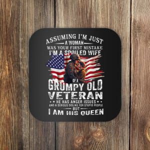 IM A Spoiled Wife Of A Grumpy Old Veteran Husband Wife Coaster