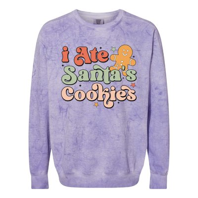 I Ate Santas Cookies Lovers Funny Christmas Gift Colorblast Crewneck Sweatshirt