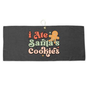 I Ate Santas Cookies Lovers Funny Christmas Gift Large Microfiber Waffle Golf Towel