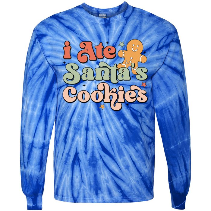 I Ate Santas Cookies Lovers Funny Christmas Gift Tie-Dye Long Sleeve Shirt