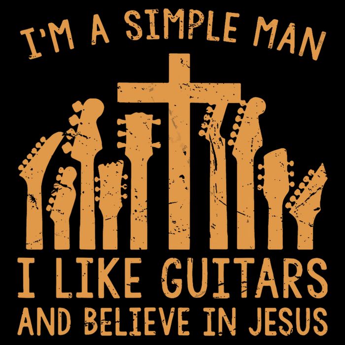 Im A Simple Man I Like Bass Guitar And Believe In Jesus Tee Magnet