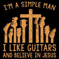 Im A Simple Man I Like Bass Guitar And Believe In Jesus Tee Wool Snapback Cap