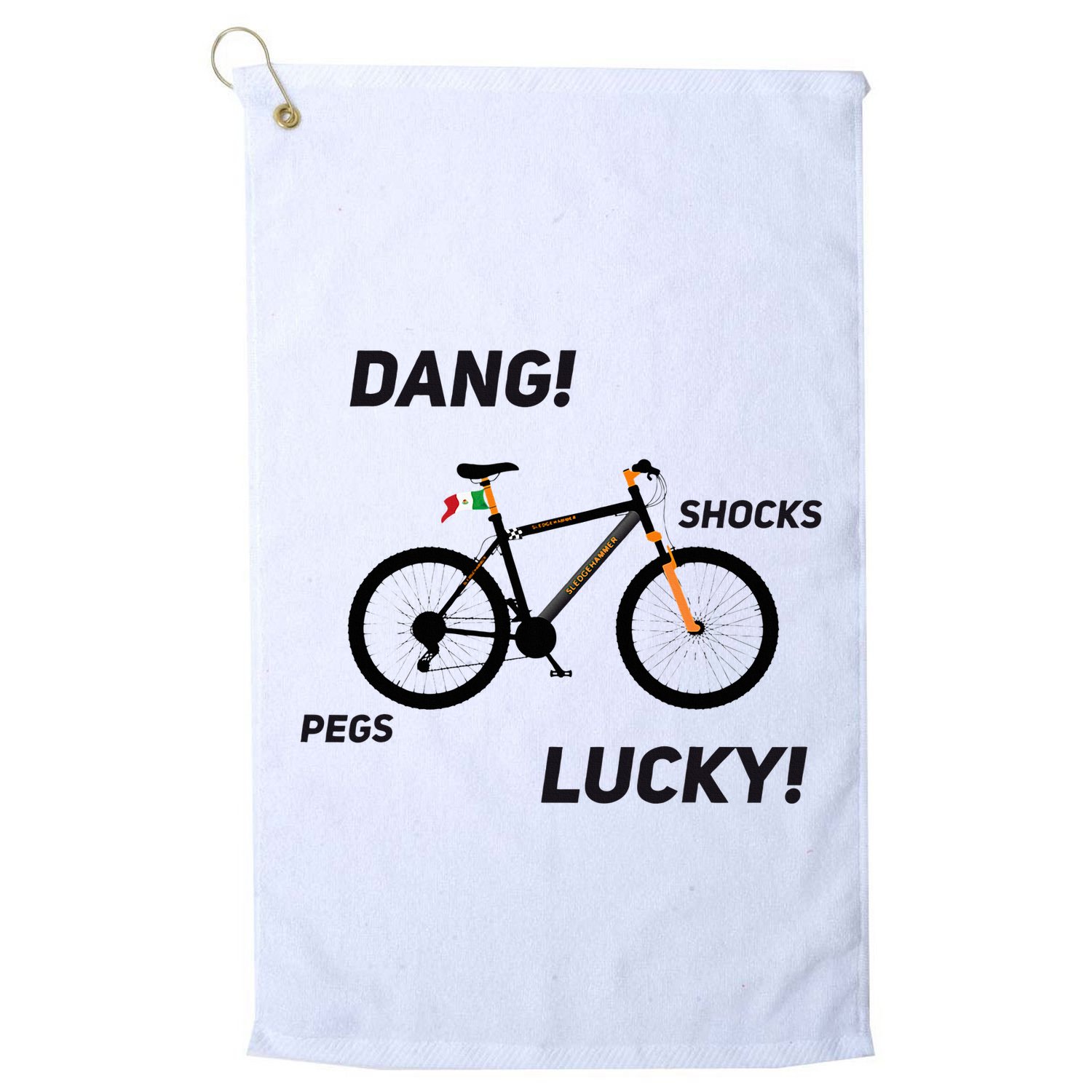 ItS A Sledgehammer Dang! Shocks Pegs Lucky! Golf Towel