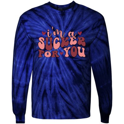 I'm A Sucker For You Retro Valentine's Day Gift Tie-Dye Long Sleeve Shirt