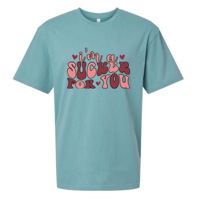 I'm A Sucker For You Retro Valentine's Day Gift Sueded Cloud Jersey T-Shirt