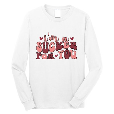 I'm A Sucker For You Retro Valentine's Day Gift Long Sleeve Shirt