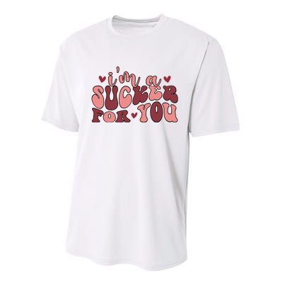 I'm A Sucker For You Retro Valentine's Day Gift Performance Sprint T-Shirt