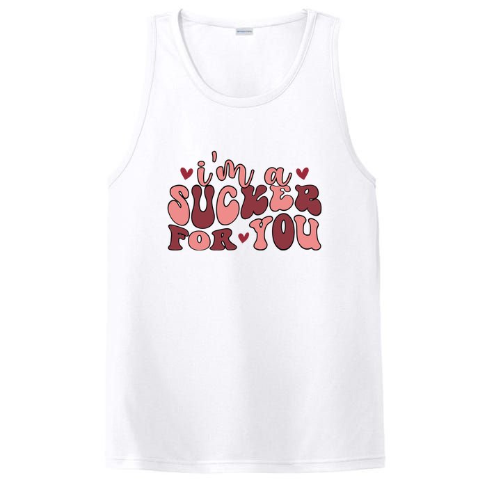 I'm A Sucker For You Retro Valentine's Day Gift PosiCharge Competitor Tank