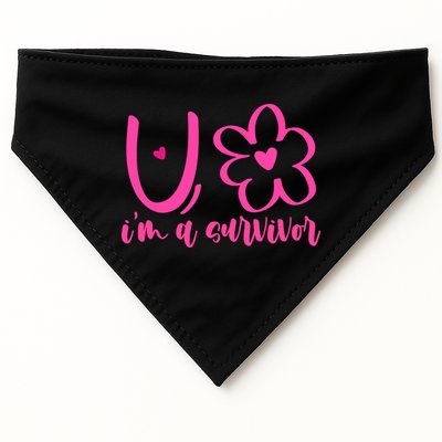 Im A Survivor Breast Cancer Awareness Month USA-Made Doggie Bandana