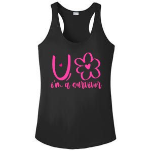 Im A Survivor Breast Cancer Awareness Month Ladies PosiCharge Competitor Racerback Tank