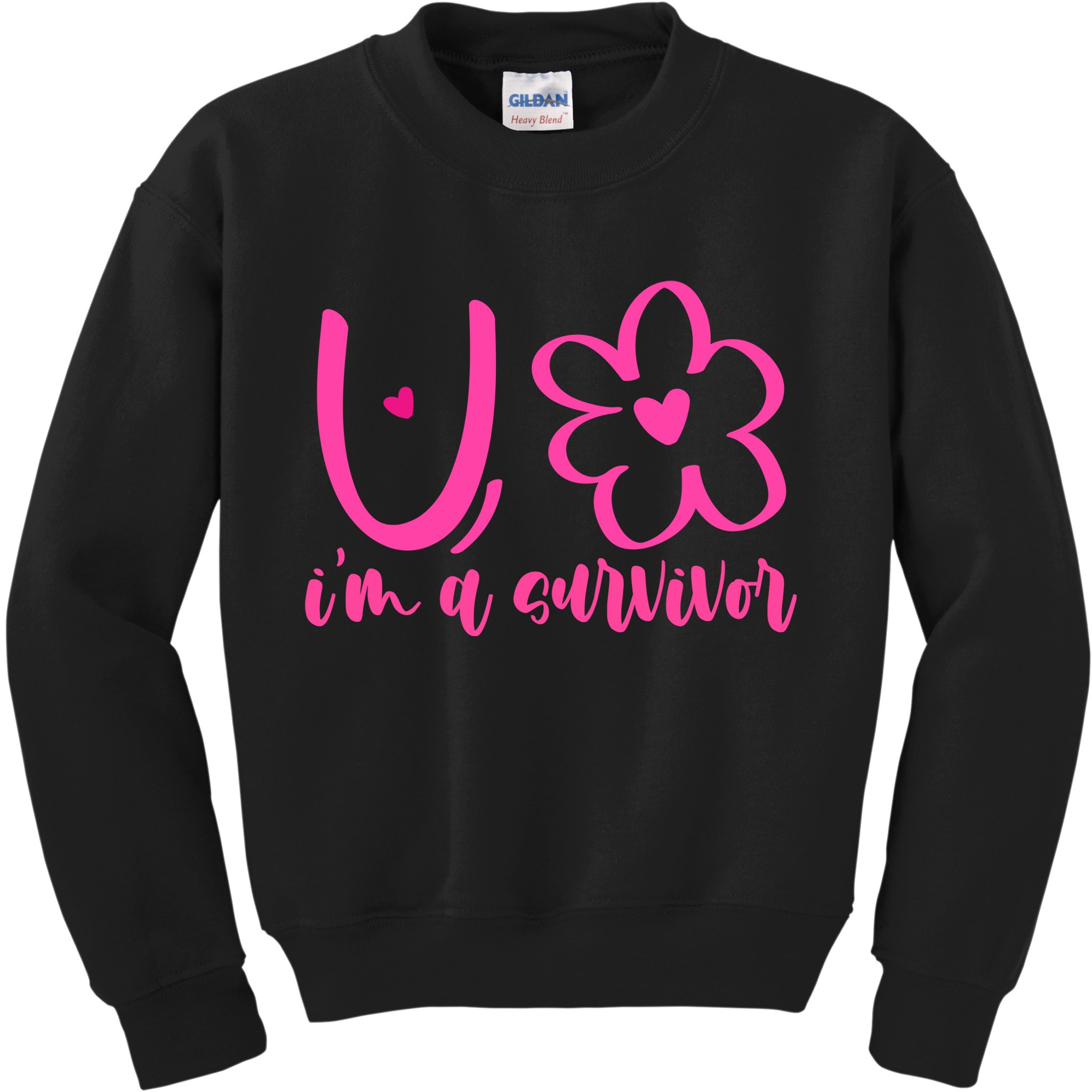 Im A Survivor Breast Cancer Awareness Month Kids Sweatshirt