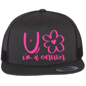 Im A Survivor Breast Cancer Awareness Month Flat Bill Trucker Hat