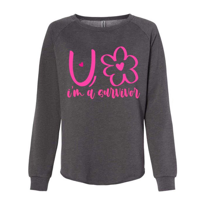 Im A Survivor Breast Cancer Awareness Month Womens California Wash Sweatshirt