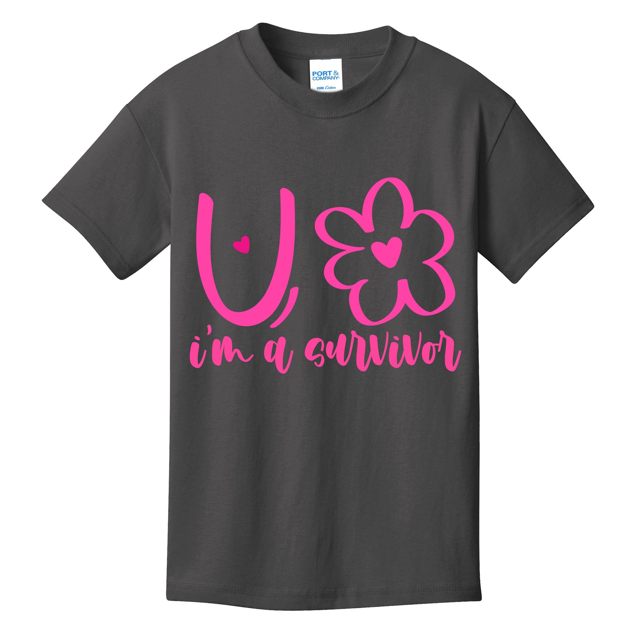 Im A Survivor Breast Cancer Awareness Month Kids T-Shirt