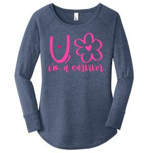 Im A Survivor Breast Cancer Awareness Month Women's Perfect Tri Tunic Long Sleeve Shirt