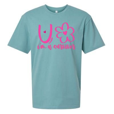 Im A Survivor Breast Cancer Awareness Month Sueded Cloud Jersey T-Shirt