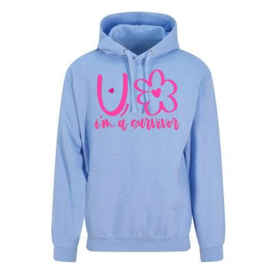 Im A Survivor Breast Cancer Awareness Month Unisex Surf Hoodie