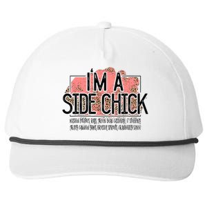 I'm A Side Chick Leopard Funny Turkey Day Fall Thanksgiving Snapback Five-Panel Rope Hat