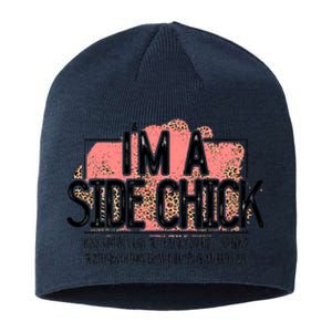 I'm A Side Chick Leopard Funny Turkey Day Fall Thanksgiving Sustainable Beanie