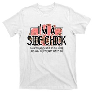 I'm A Side Chick Leopard Funny Turkey Day Fall Thanksgiving T-Shirt