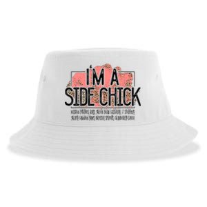 I'm A Side Chick Leopard Funny Turkey Day Fall Thanksgiving Sustainable Bucket Hat