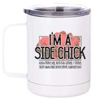 I'm A Side Chick Leopard Funny Turkey Day Fall Thanksgiving 12 oz Stainless Steel Tumbler Cup