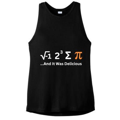 I Ate Some Pie And It Was Delicious Funny Joke Geek Pi Day Ladies PosiCharge Tri-Blend Wicking Tank